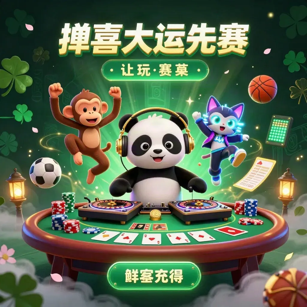 Panda DJ, monyet breakdance, dan anak kucing rave di kasino neon emas-emerald.